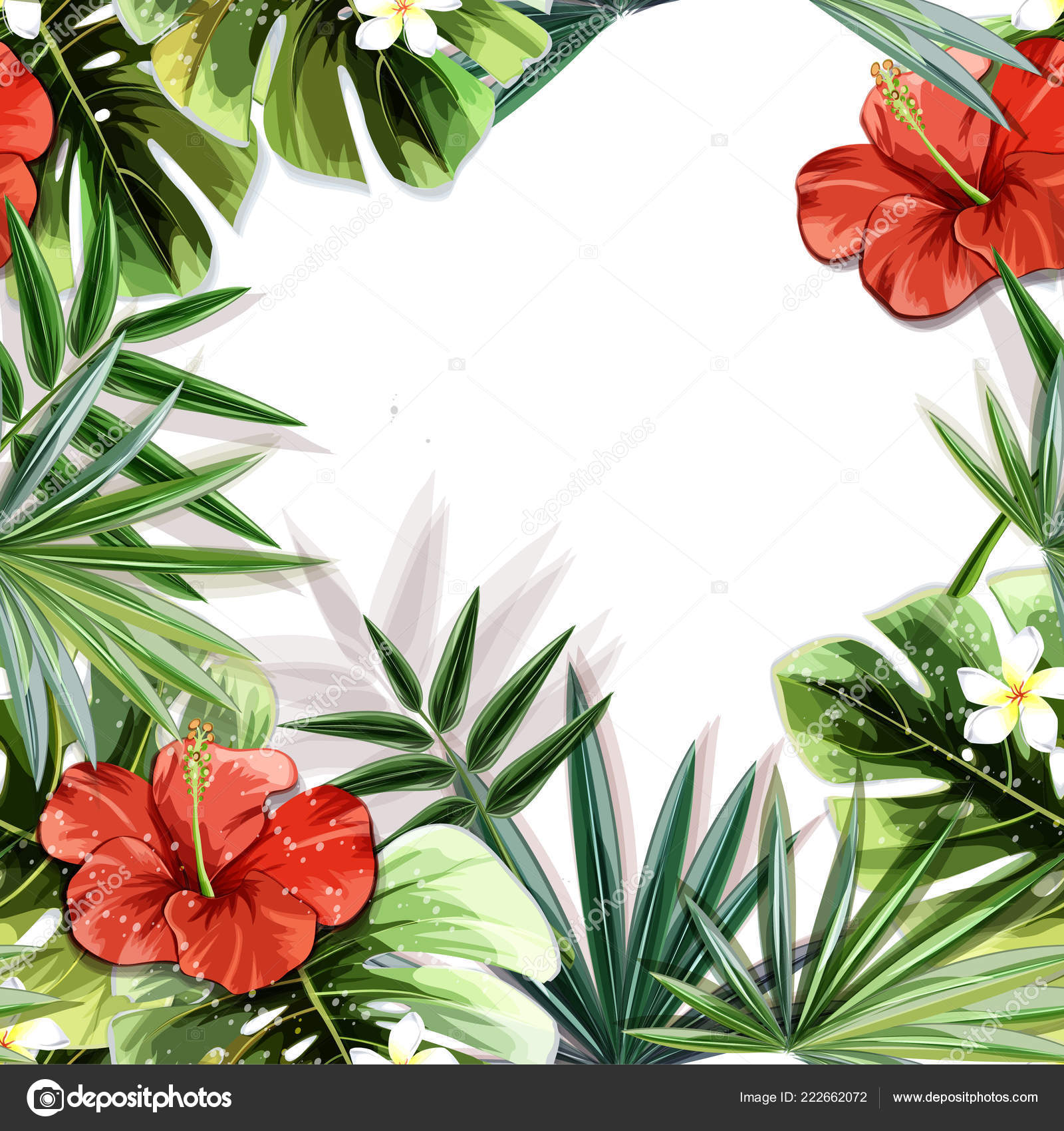 Dessin Sans Soudure Fleurs Plantes Tropicales Image