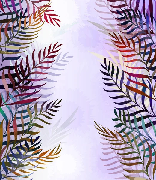 Patrón Abstracto Plantas Tropicales — Vector de stock