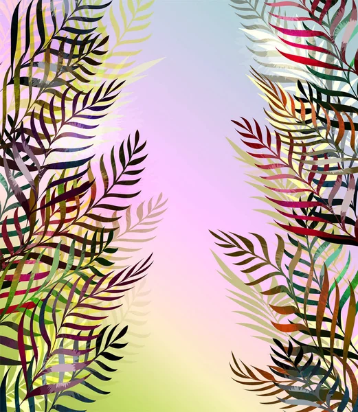 Patrón Abstracto Plantas Tropicales — Vector de stock