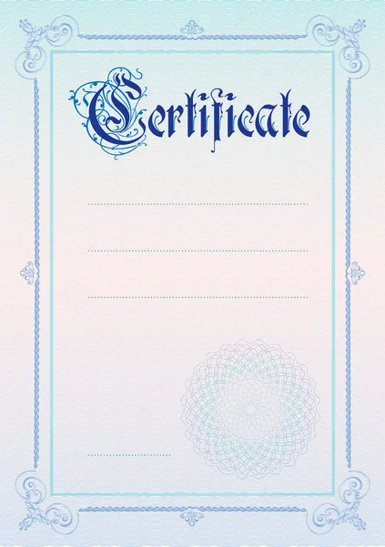 Сертифікат Шаблон Грошової Одиниці Диплома Тло Нагород Подарунковий Ваучер Завершення — стоковий вектор