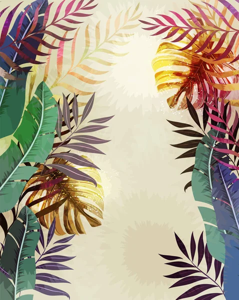 Abstract Tropical Plants Pattern — Free Stock Photo