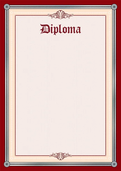 Certificado Plantilla Diploma Frontera Divisas Fondo Del Premio Cheque Regalo — Vector de stock