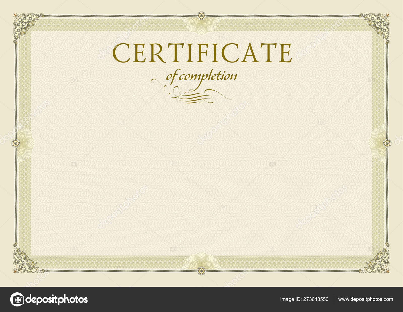 Certificate Template Diploma Currency Border Award Background Gift ...