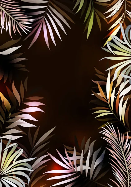 Ilustração Vetorial Padrão Floral Tropical Verão — Vetor de Stock