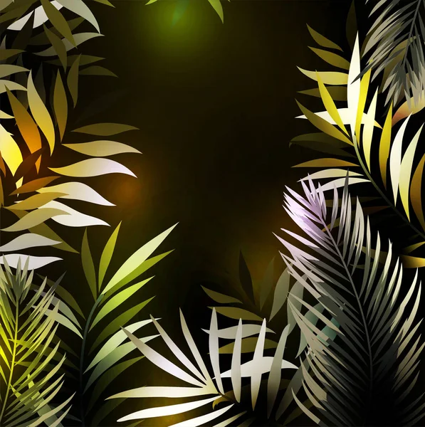 Ilustración Vectorial Del Patrón Floral Tropical Verano — Vector de stock