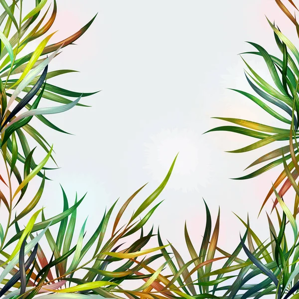 Vektor Abstrakter Hintergrund Mit Blättern — Stockvektor