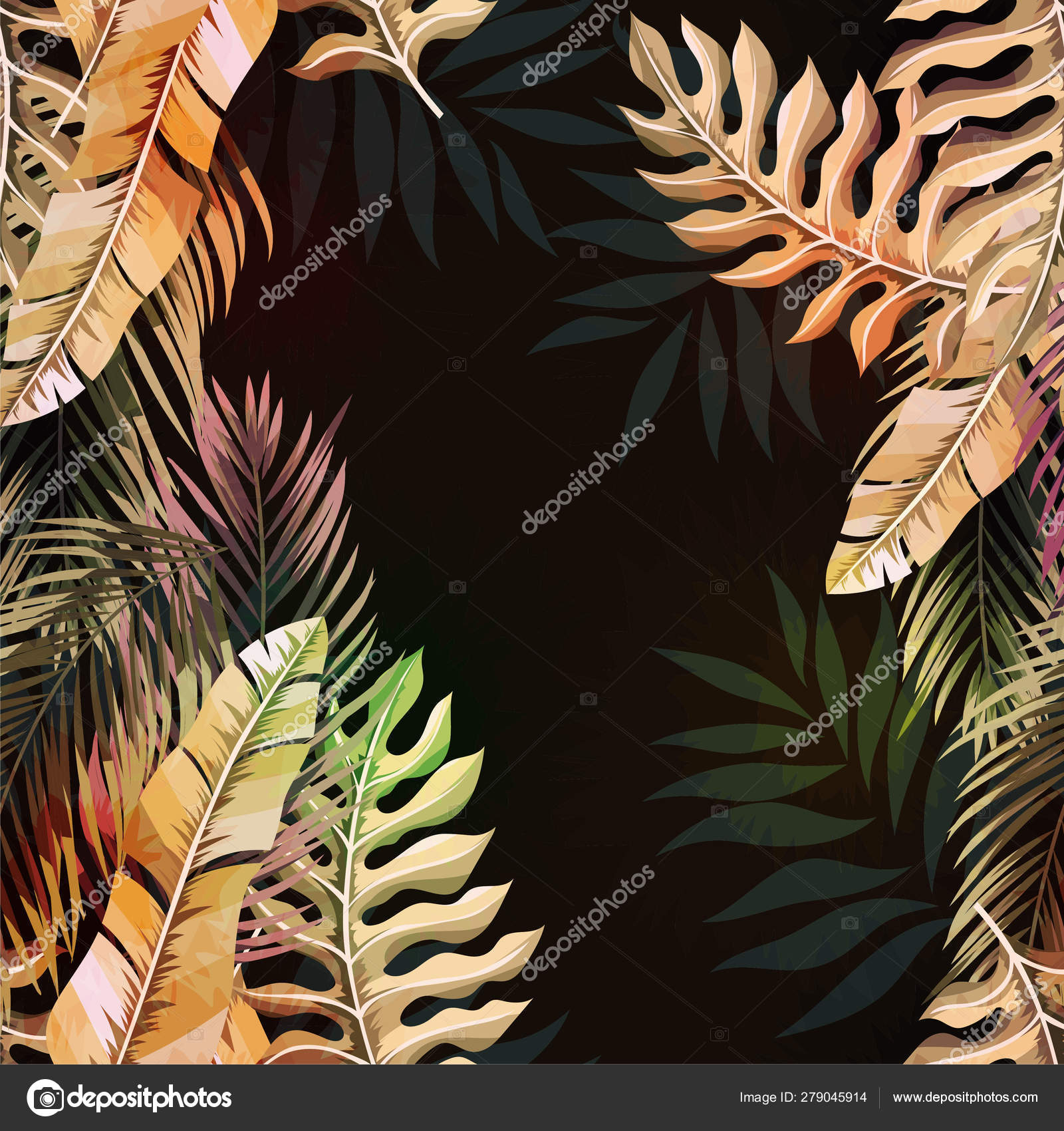 熱帯植物のパターン ベクターイラスト 無料のストックベクター C Applea