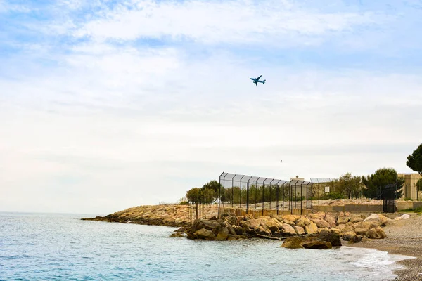 Fransa Nın Nice Kenti Yakınlarında Fransız Rivierası Nın Panorama — Stok fotoğraf