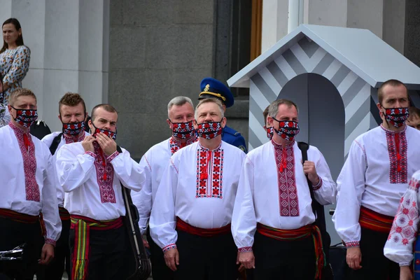 Kyiv Ukrayna Temmuz 2020 Ukrayna Ulusal Korosu Üyeleri Halk Kostümleri — Stok fotoğraf