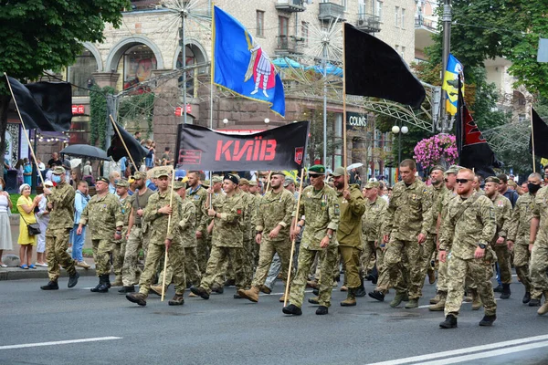 Kiew Ukraine August 2020 Veteranen Des Russisch Ukrainischen Krieges Militärs — Stockfoto