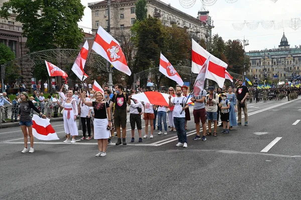 Kiev Ucrania Agosto 2020 Grupo Activistas Camina Durante Marcha Los — Foto de Stock