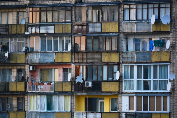 Fatsoenlijke Buurt Oude Stedelijke Gebied Van Sovjet Periode Massaproductie Oost — Stockfoto