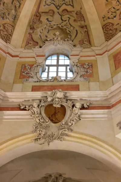 Interior Church Roof View Frescoes — Stock Photo, Image