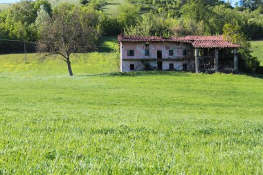 kırsal antik Piedmontese çiftlik evi