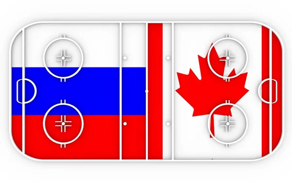 Russia vs Canada — Stock Photo, Image