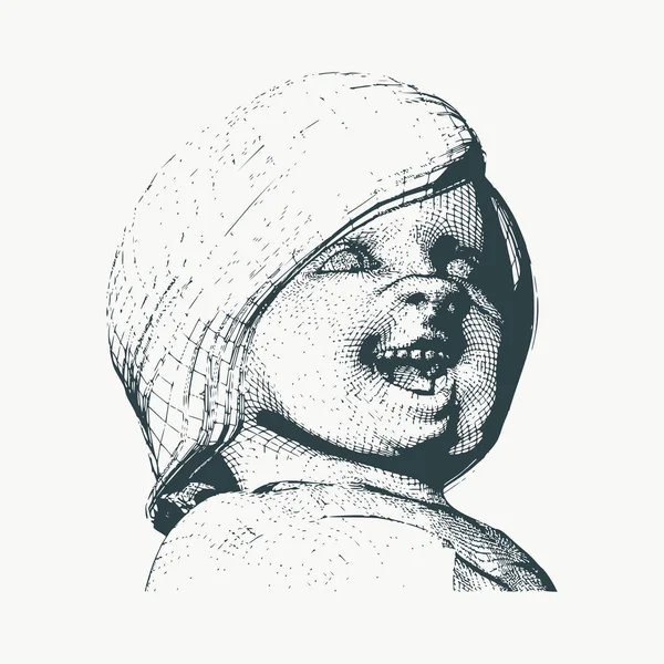 Mignon petit bébé — Image vectorielle