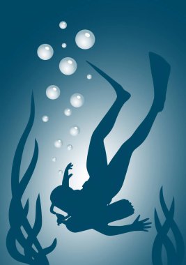 Dalış sporu konsepti