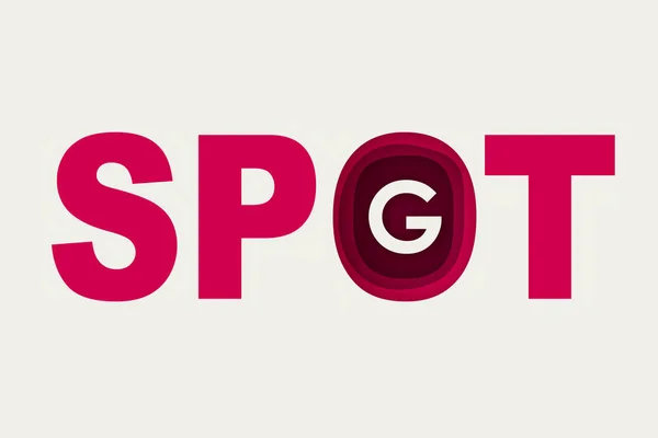 Spot-g text symbol — Stock Photo, Image