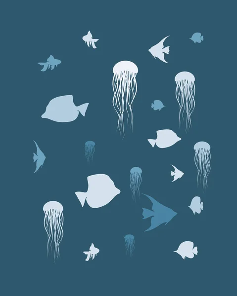 海洋动物群 — 图库矢量图片