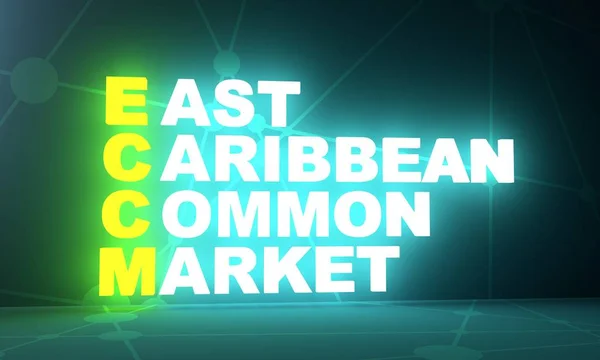 East Caribbean Common Market acroniem — Stockfoto