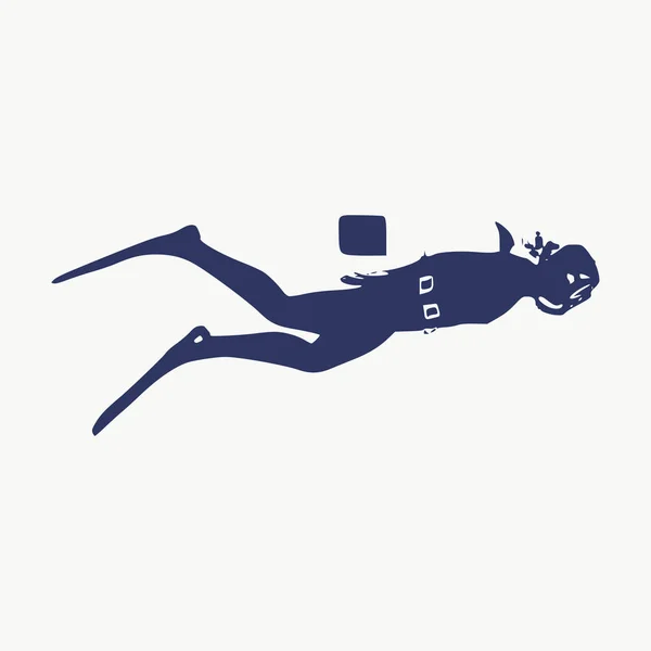 ダイビングスポーツのコンセプト — ストックベクタ