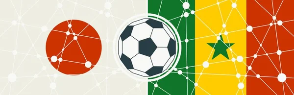 Senegal vs Japonsko. — Stockový vektor