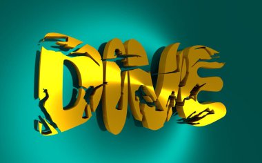 Dalış sporu konsepti