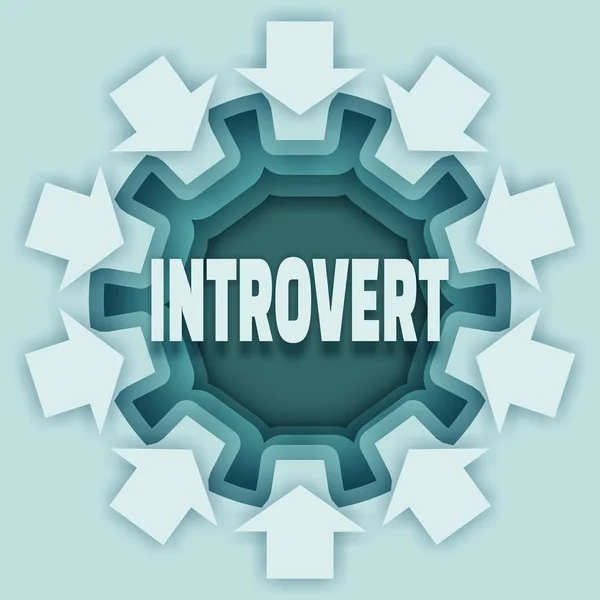 Introvert karakter metafoor — Stockfoto