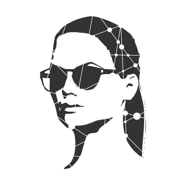 Mujer en gafas de sol. — Vector de stock