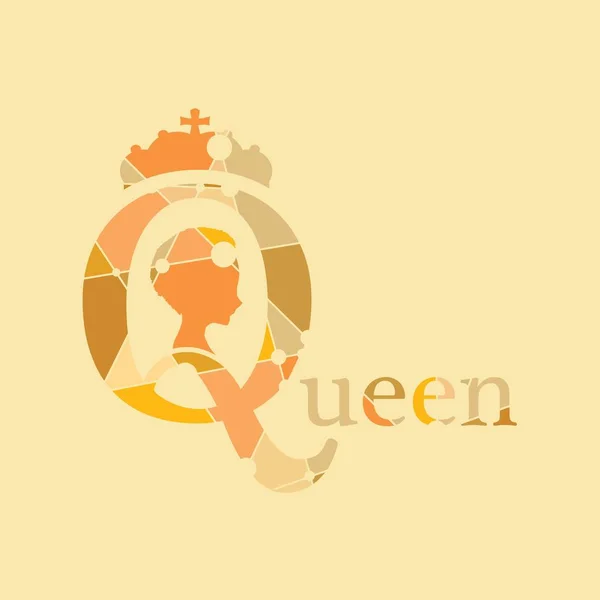 Vintage Queen Silhouette. — Stockvektor