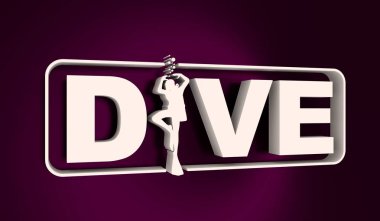 Dalış sporu konsepti