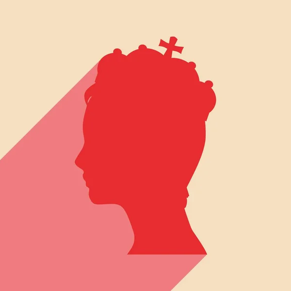 Profil de princesse ou reine — Image vectorielle