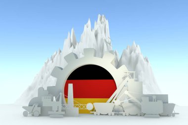 Kömür madenciliği endüstri kavramı Tasarla.