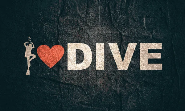 Dalış sporu konsepti