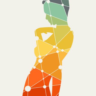 Kafası karışmış kadın silueti