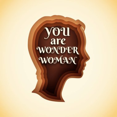 Bir kadın kafası silueti..