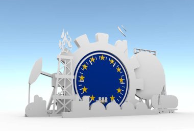 Doğal gaz endüstrisi tasarım konsepti.