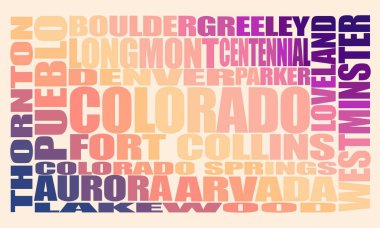 Colorado state cities clipart
