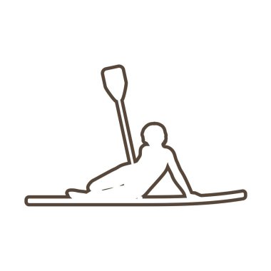 Sörf tahtasıyla poz veren bir kadın.