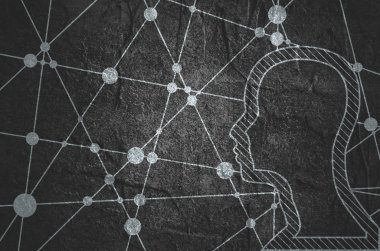 Bir adamın silueti.