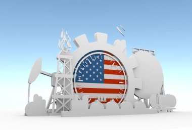 Doğal gaz endüstrisi tasarım konsepti.