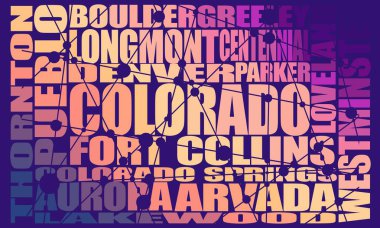 Colorado state cities clipart