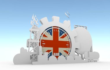 Doğal gaz endüstrisi tasarım konsepti.