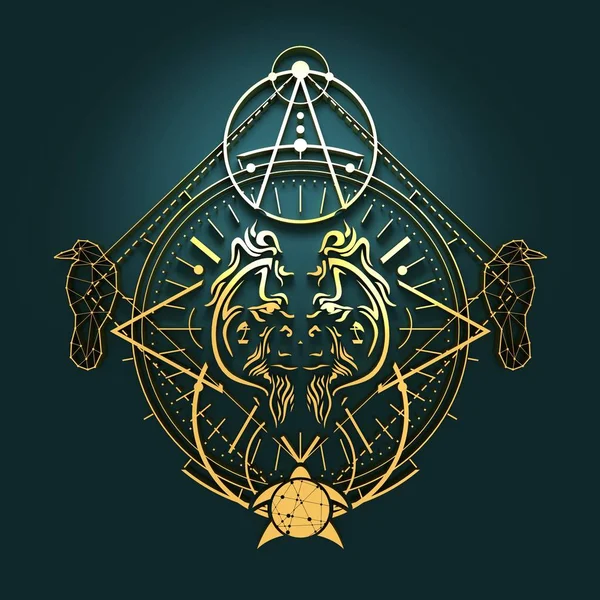 Mystický okultní symbol. — Stock fotografie