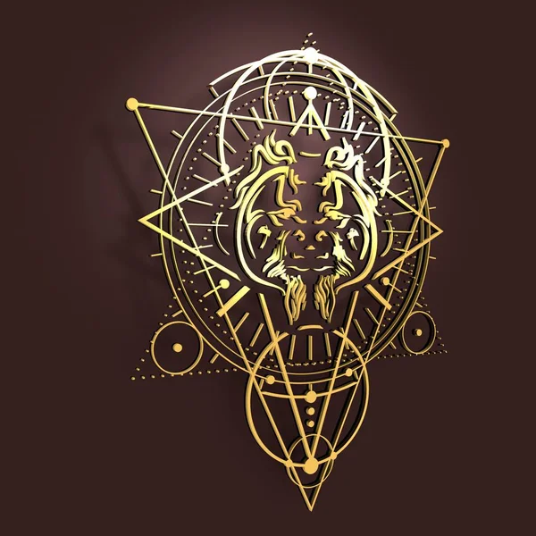 Mystisches okkultes Symbol. — Stockfoto