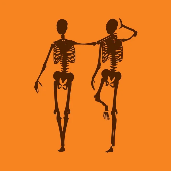Szkielet ludzki Halloween — Wektor stockowy
