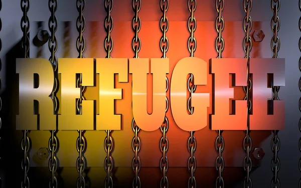 Menekültek téma illusztráció — Stock Fotó