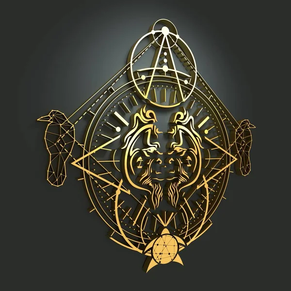 Mystical occult symbol.