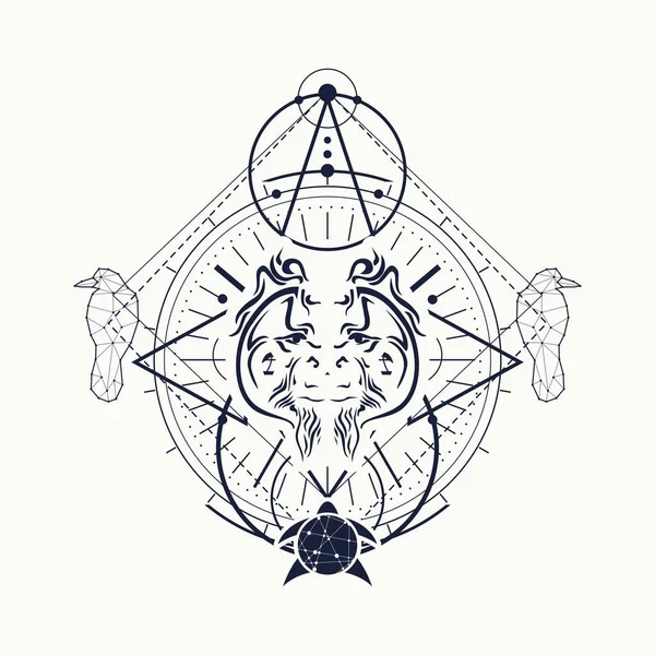 Simbolo mistico occulto. — Vettoriale Stock