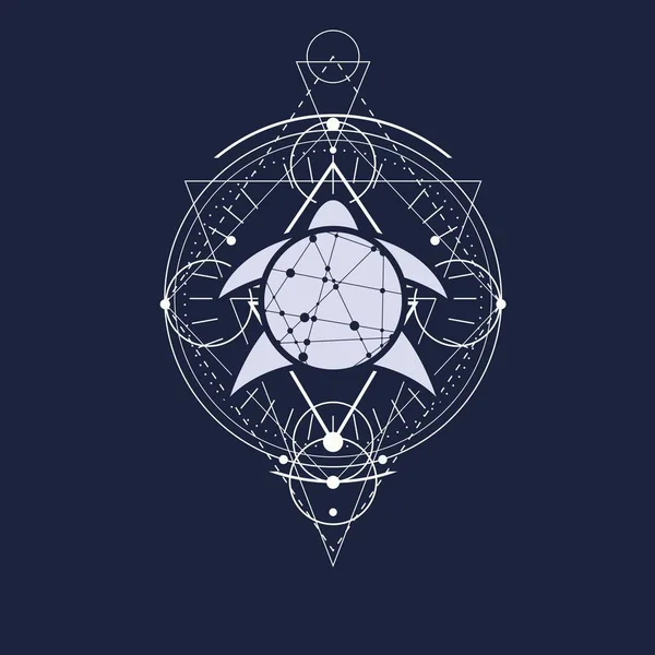 Mystiek occult symbool. — Stockvector